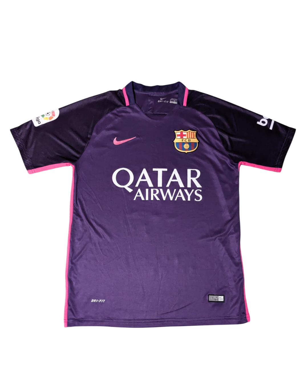 FC Barcelona Auswärtstrikot - 2016/17 (Messi #10) - 8/10 - Lila/Pink - Größe M