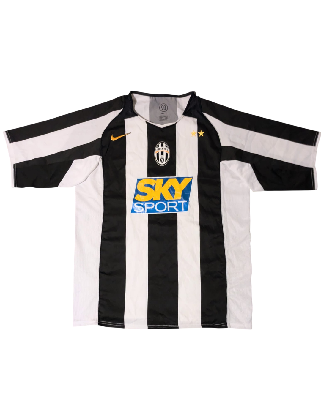 Juventus Turin Heimtrikot - 2004/05 - 7/10 - Schwarz/Weiß - Größe M