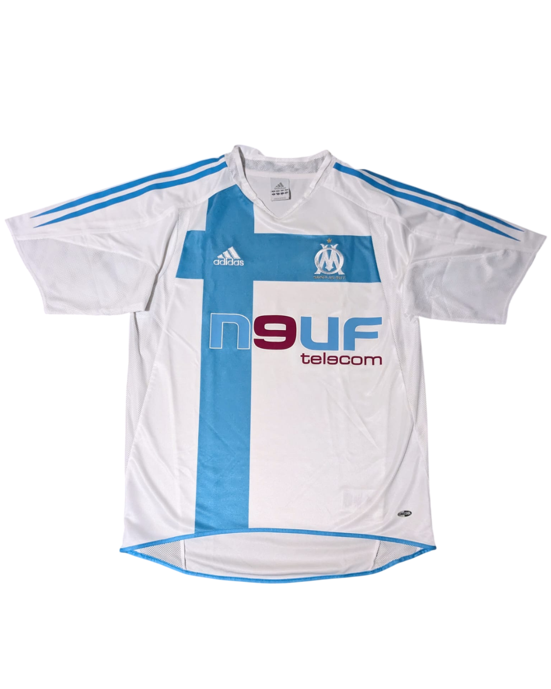 Olympique Marseille Heimtrikot - 2005/06 - 10/10 - Weiß/Hellblau - Größe S