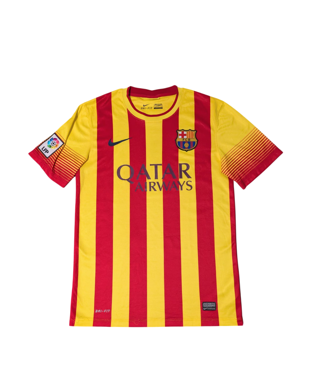FC Barcelona Auswärtstrikot - 2013/14 - 8/10 - Gelb/Rot - Größe S