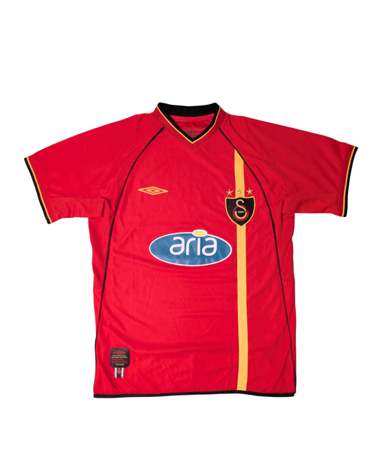 Galatasaray Heimtrikot - 2002/03 (Clement) - 8/10 - Rot/Gelb - Größe S