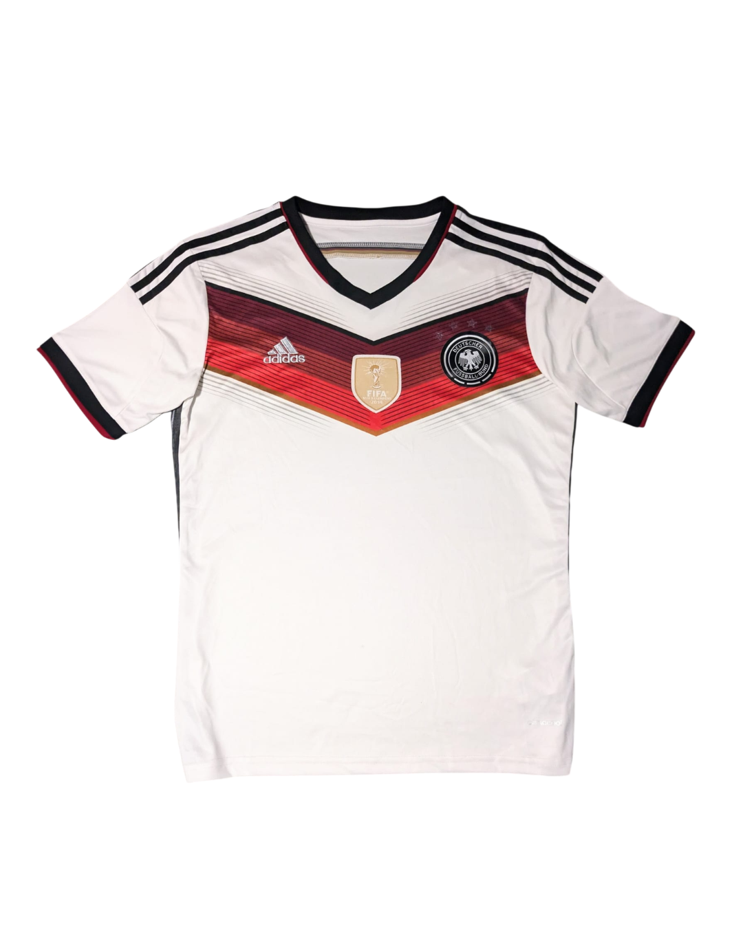 Deutschland Heimtrikot - WM 2014 - 8/10 - Weiß/Rot - Größe M