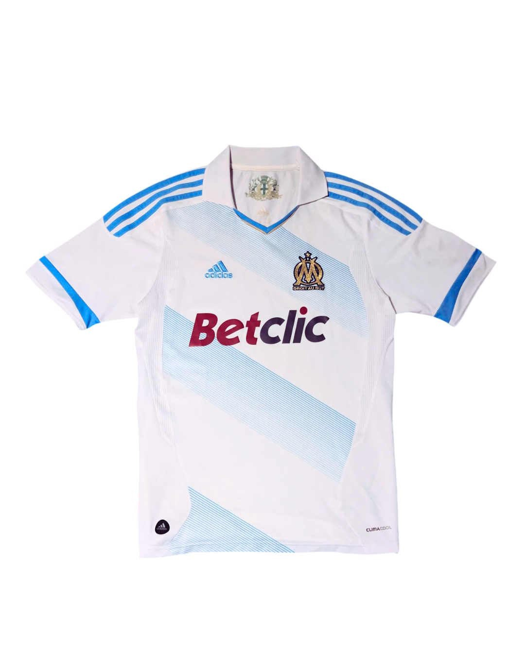 Olympique Marseille Heimtrikot - 2010/11 - 9/10 - Weiß/Hellblau - Größe M